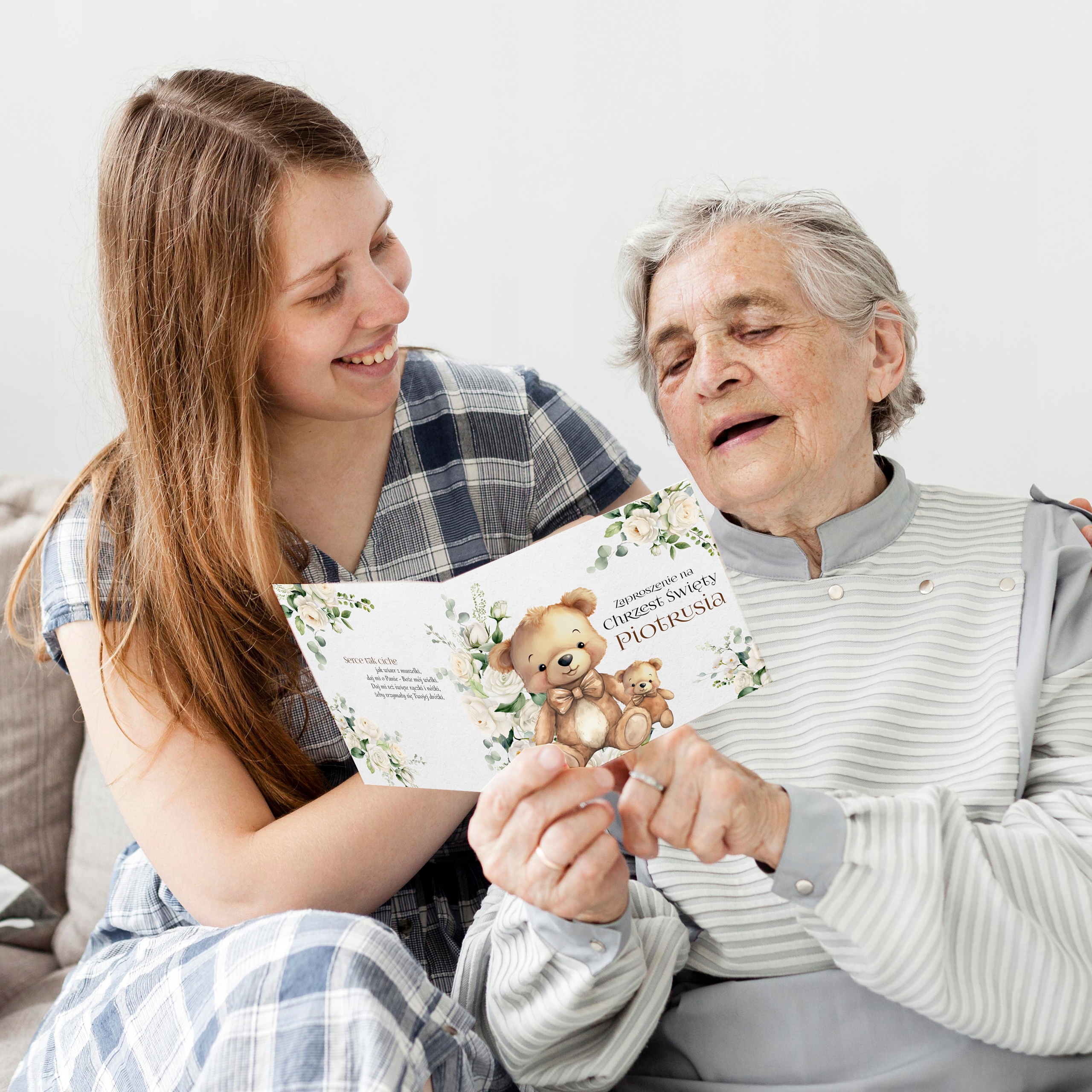 ZAPROSZENIE NA CHRZEST + IMIĘ DZIECKA + KOPERTA + ŚWIETNA JAKOŚC + SZYBKO Wysokość produktu 15 cm