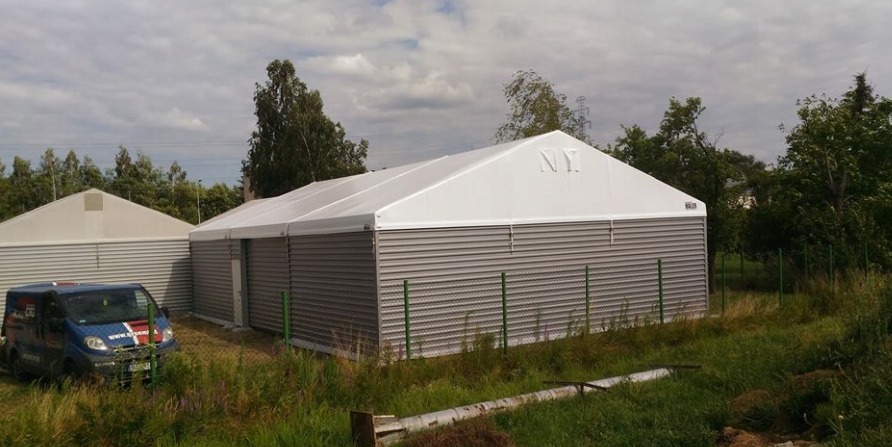 Hala Namiotowa Magazyn 10 x 15 x 3 HALER Produkcja Długość 10 m