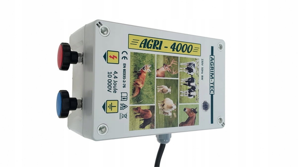 

Pastuch 230V sieciowy AGRI-4000 4,4J bydło wydra