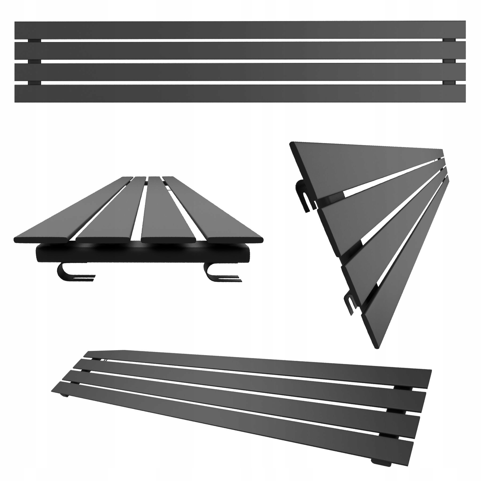 Horizontální pokojový radiátor Belloslim 30x140 černýS