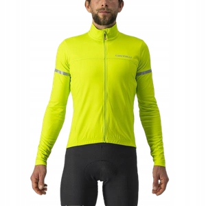 Bluza kolarska Castelli Fondo 2, limonka/srebrny, rozmiar XL