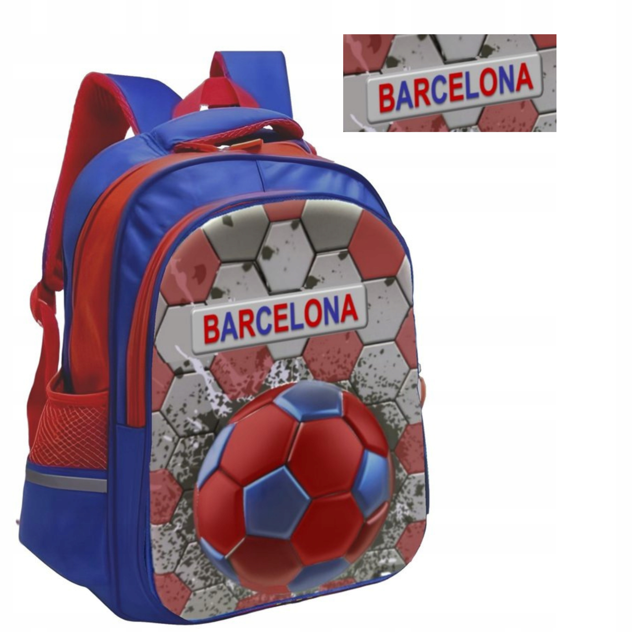 Plecak 3D dla chłopca duży piłkarski gadżet Fc Barcelona 3D