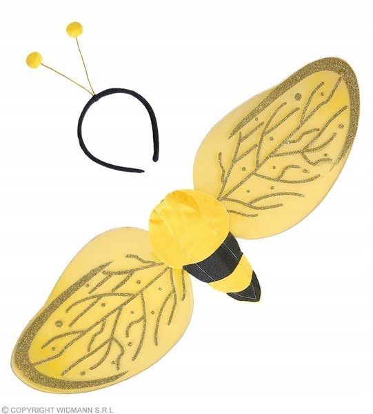 SKRZYDŁA PSZCZOŁY PSZCZÓŁKI+ OPASKA Z CZUŁKAMI