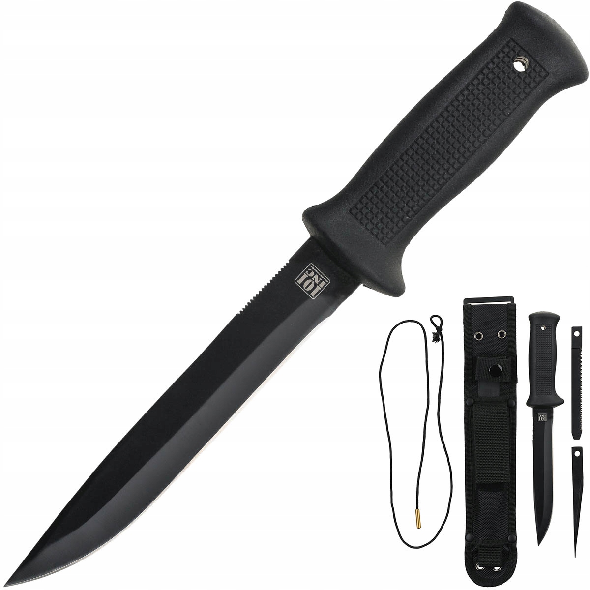 101INC GD15 Knife Nóż Bushcraft z Piłą Full Tang