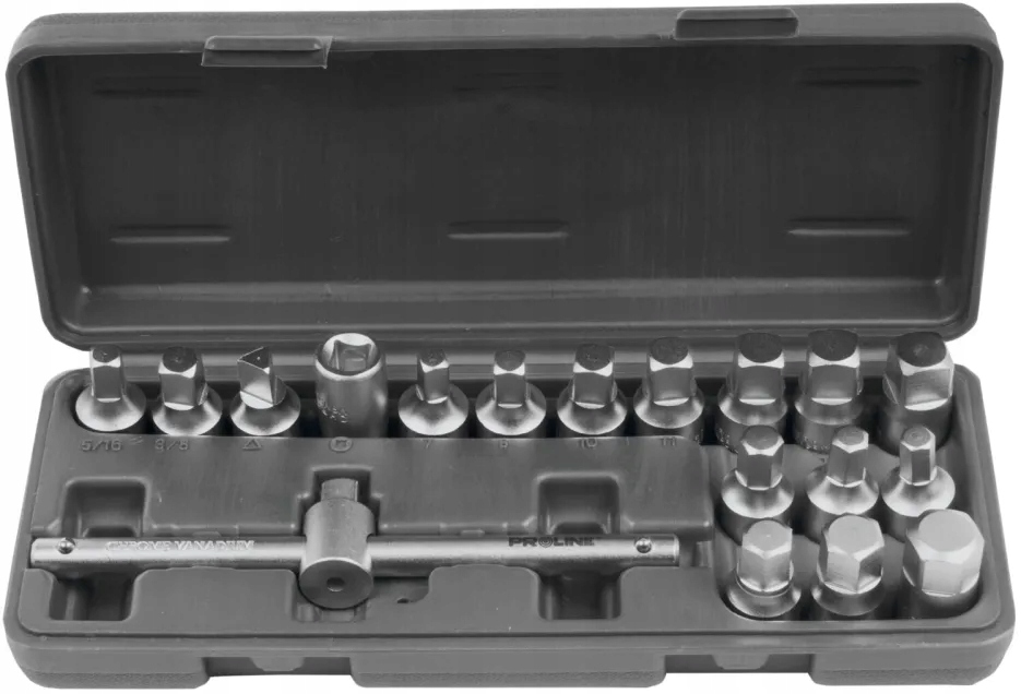 Zestaw do odkręcania korków oleju 18 elementów PROLINE (46875)