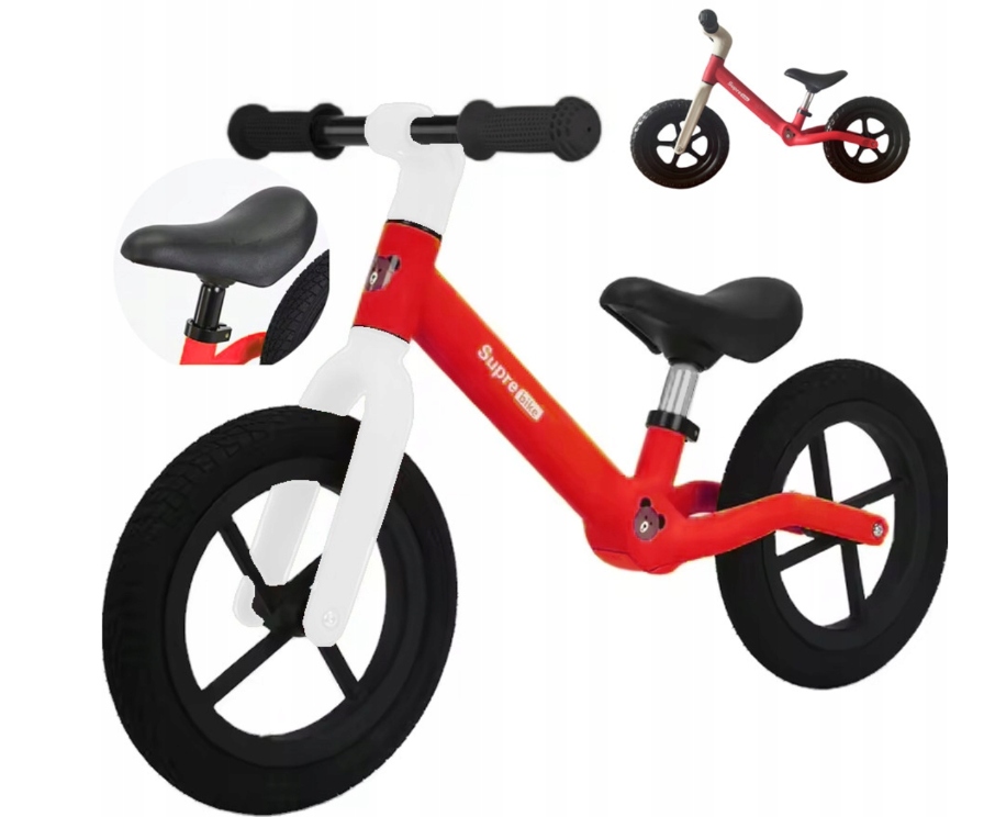 Rowerek biegowy dwukołowy Czerwony