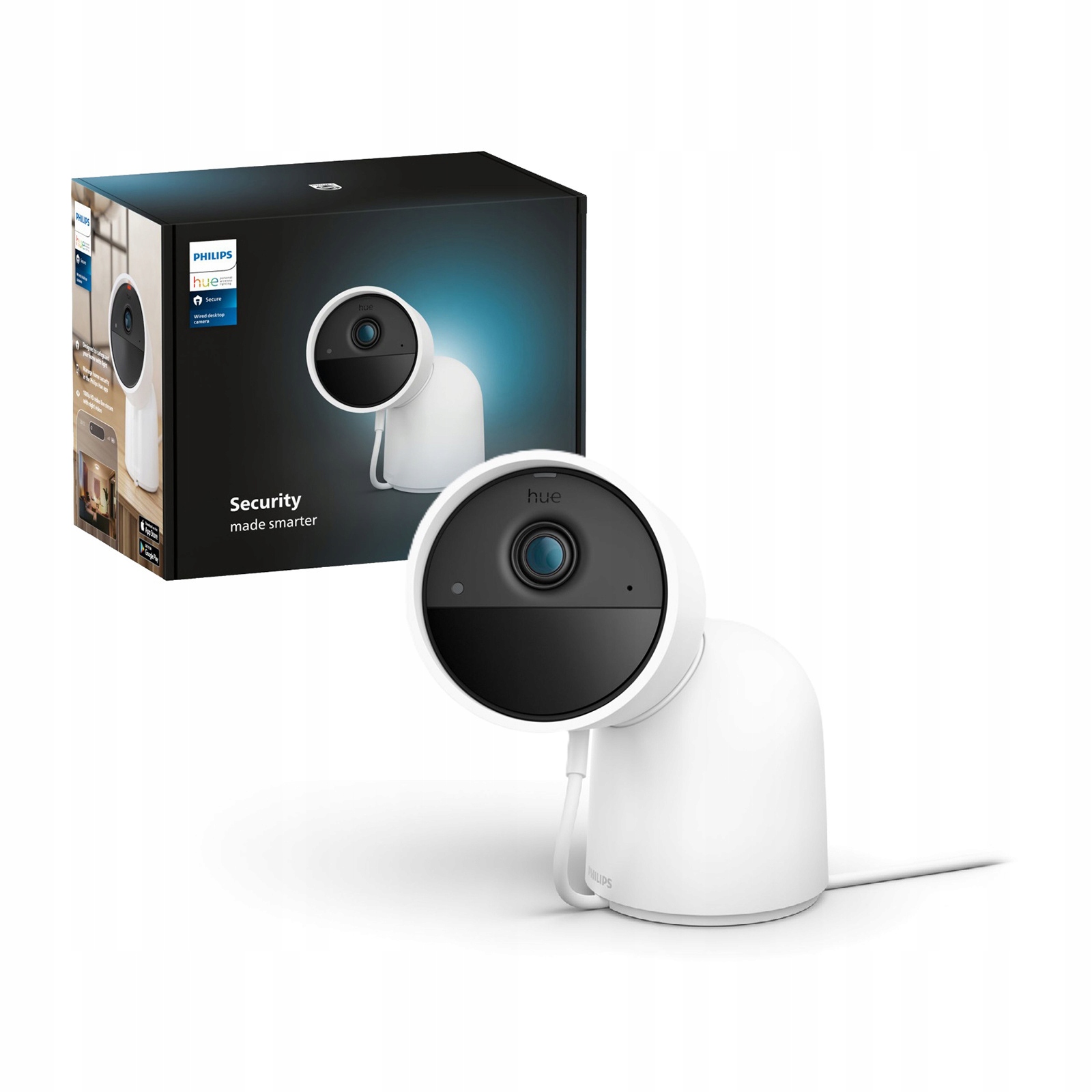 Vnitřní kamera Secure Kabelový stojan pro noční vidění Philips Hue Zigbee