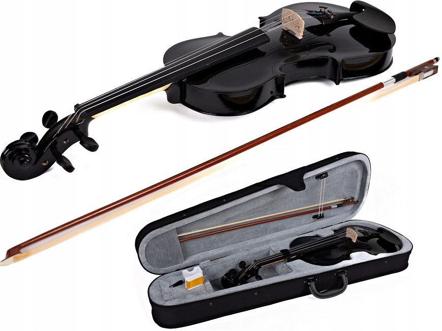 SKRZYPCE 4/4 -GOTOWE DO GRANIA - ZESTAW- CZARNE