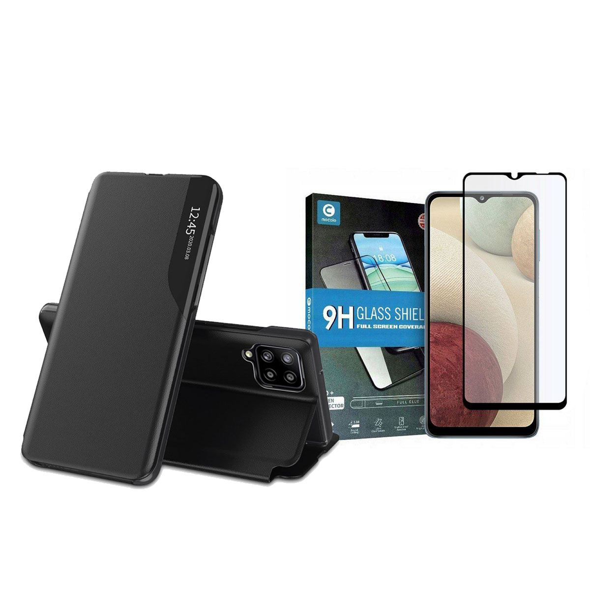 

Leather View Etui Do Galaxy M12 + Szkło Mocolo