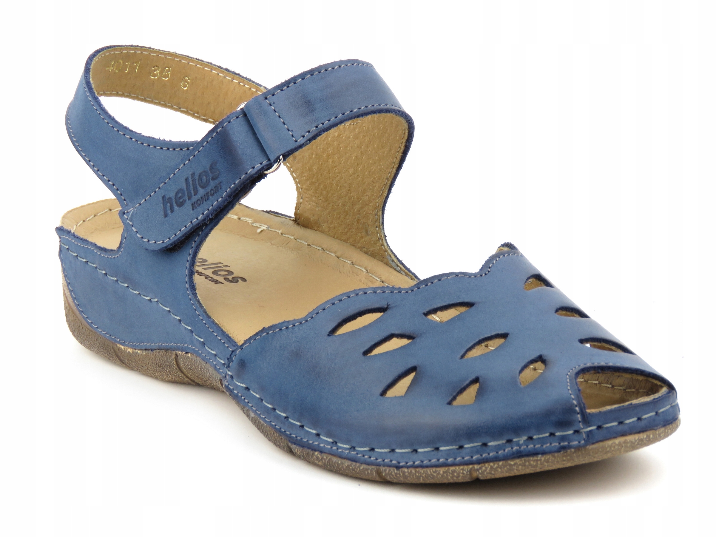

Sandały Damskie Helios 4011 Buty Letnie Skórzane %