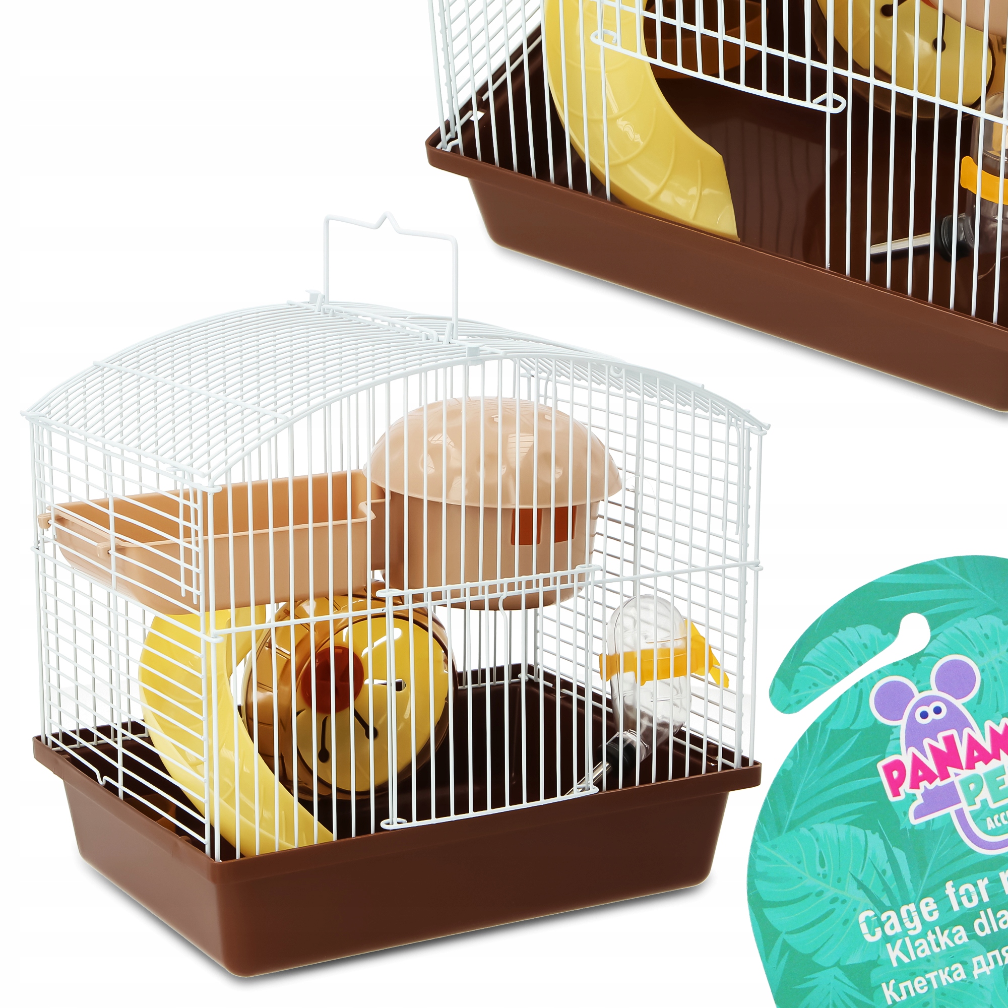 Levně Klec Křečka Myšky Malý Domeček Pro Hlodavce Napáječka Naviják Skluzavka Kh