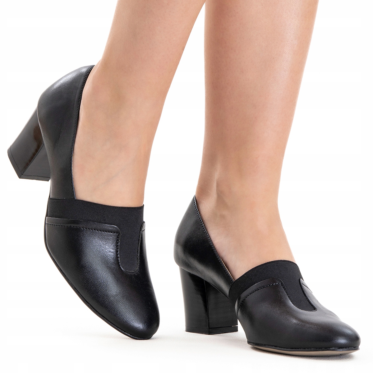 

Czółenka Skórzane stabilne modne lekkie Imunzi