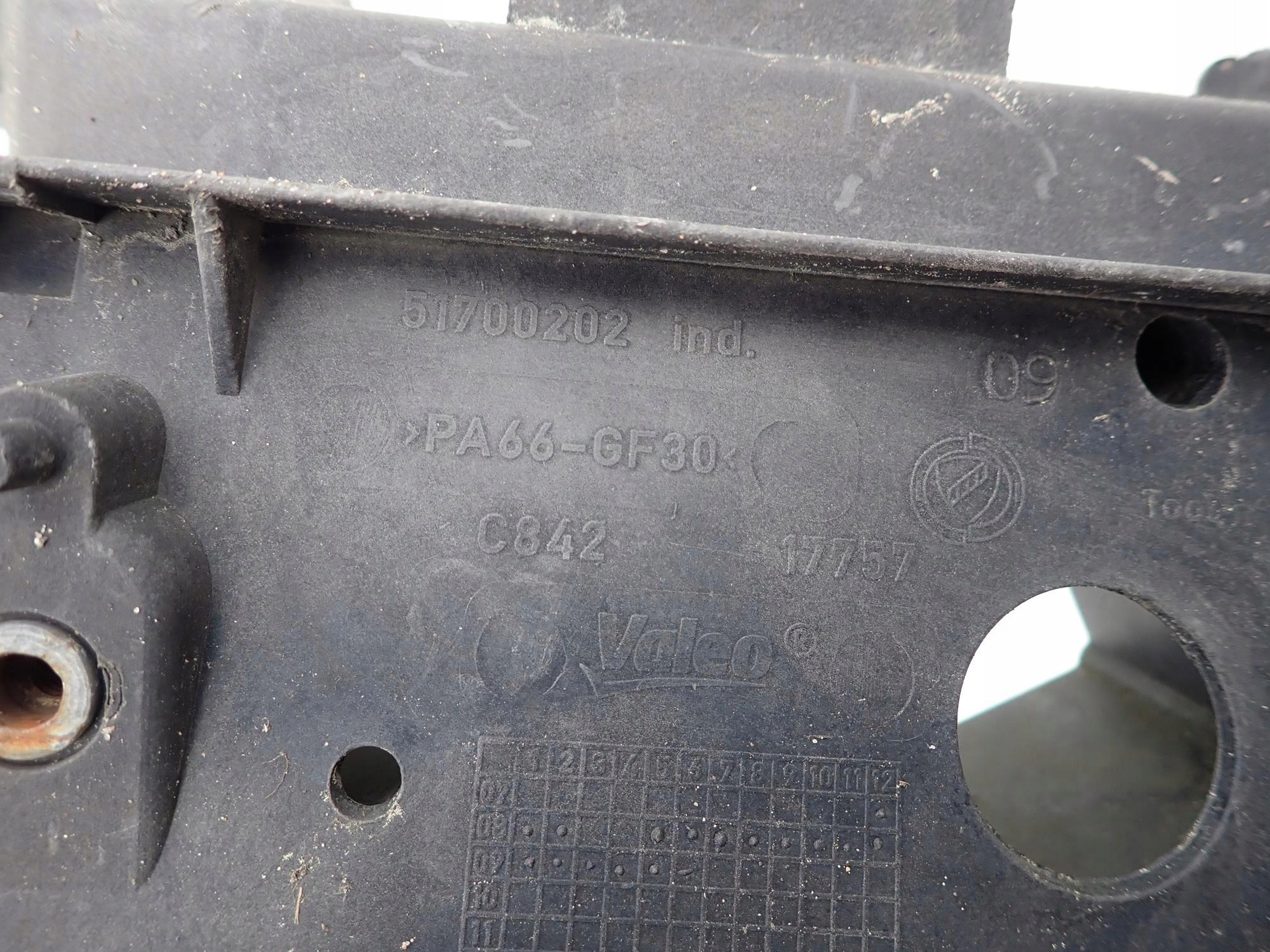 FIAT PANDA II 2 03-12 support panel for radiators pillar