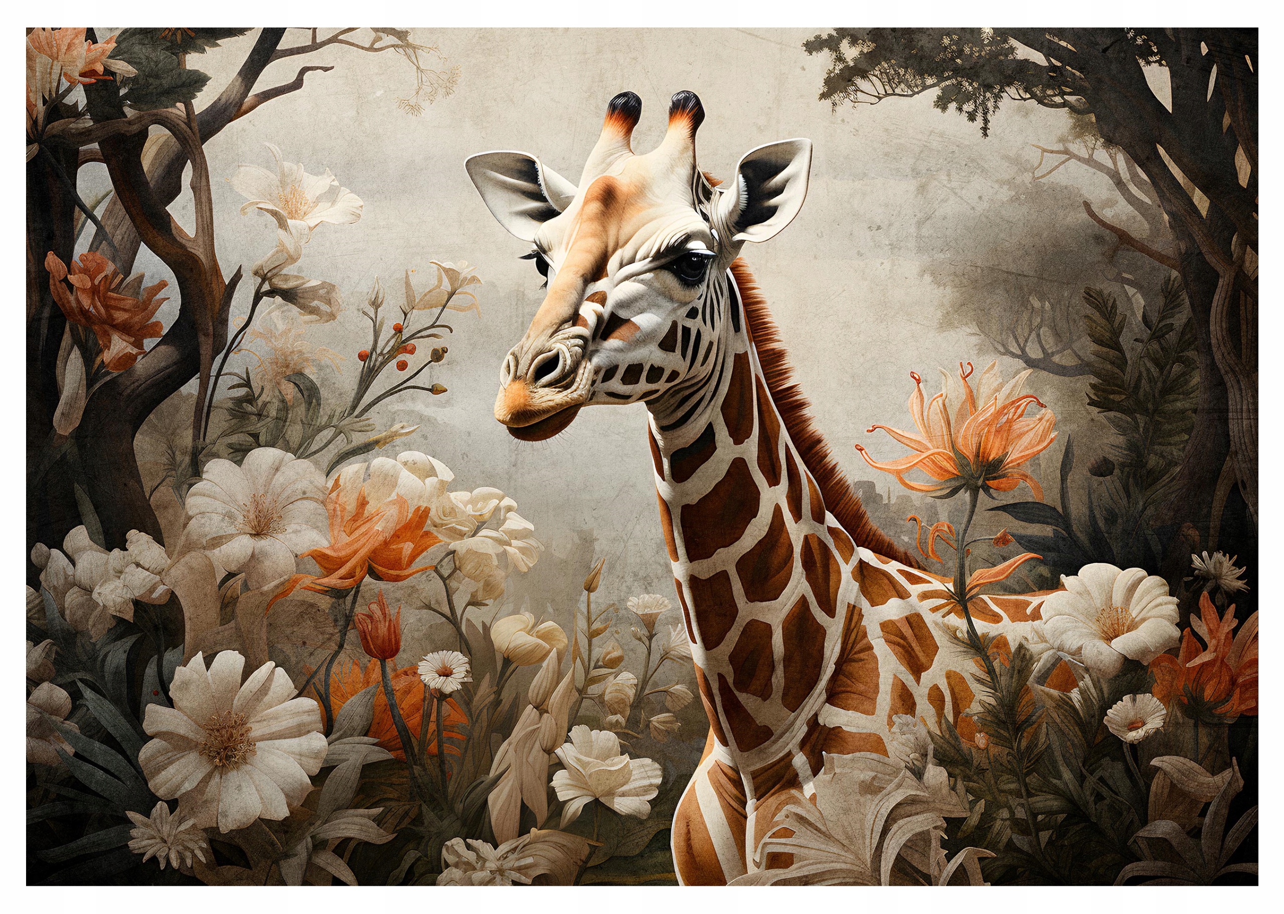 Fototapeta Žirafa Safari Rostliny Příroda 312x219