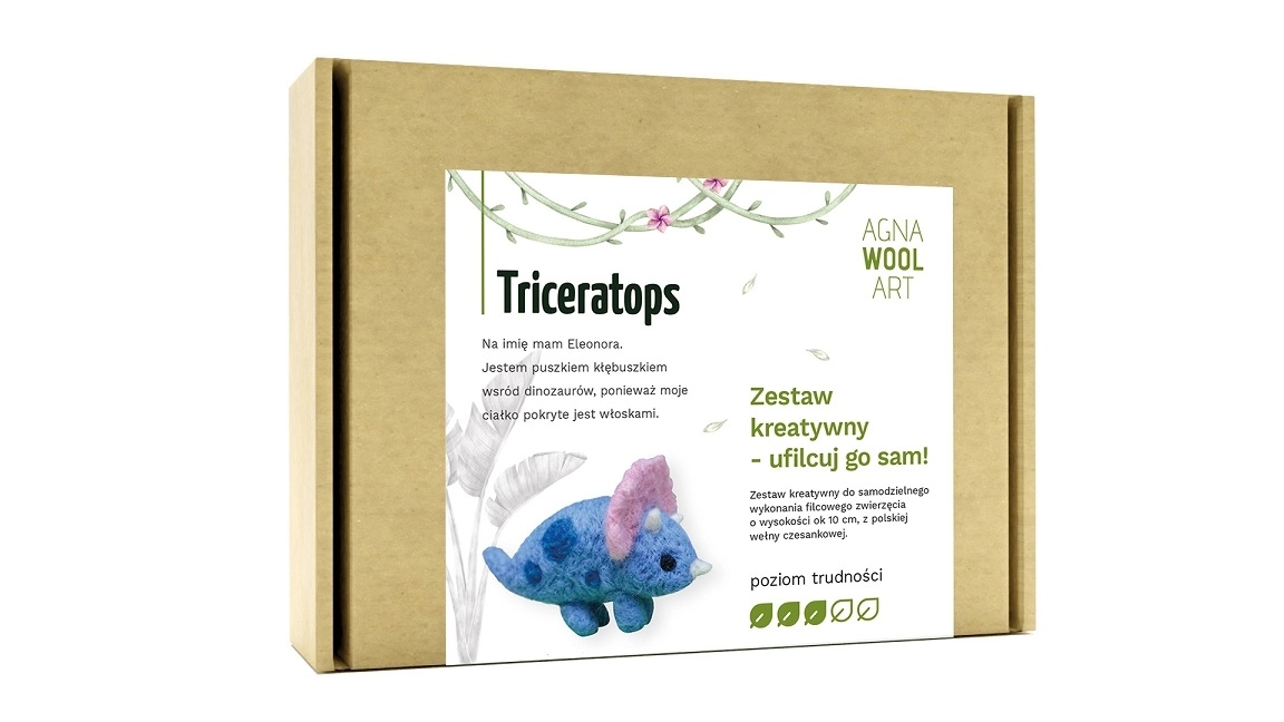 Plstěná sada Triceratops