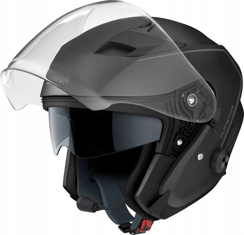 Otvorená Motocyklová Prilba S Interkomom Sena Outstar 2 Black Matt L