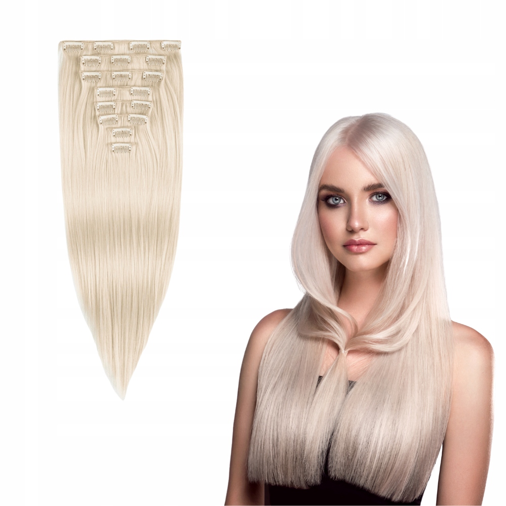 Umělé přívěsy 47 cm 8 pásků #60 blond Real Soft