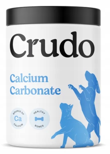 Levně Crudo Uhličitan vápenatý 1200 g prášek na kosti a zuby pro psa a kočku Barf