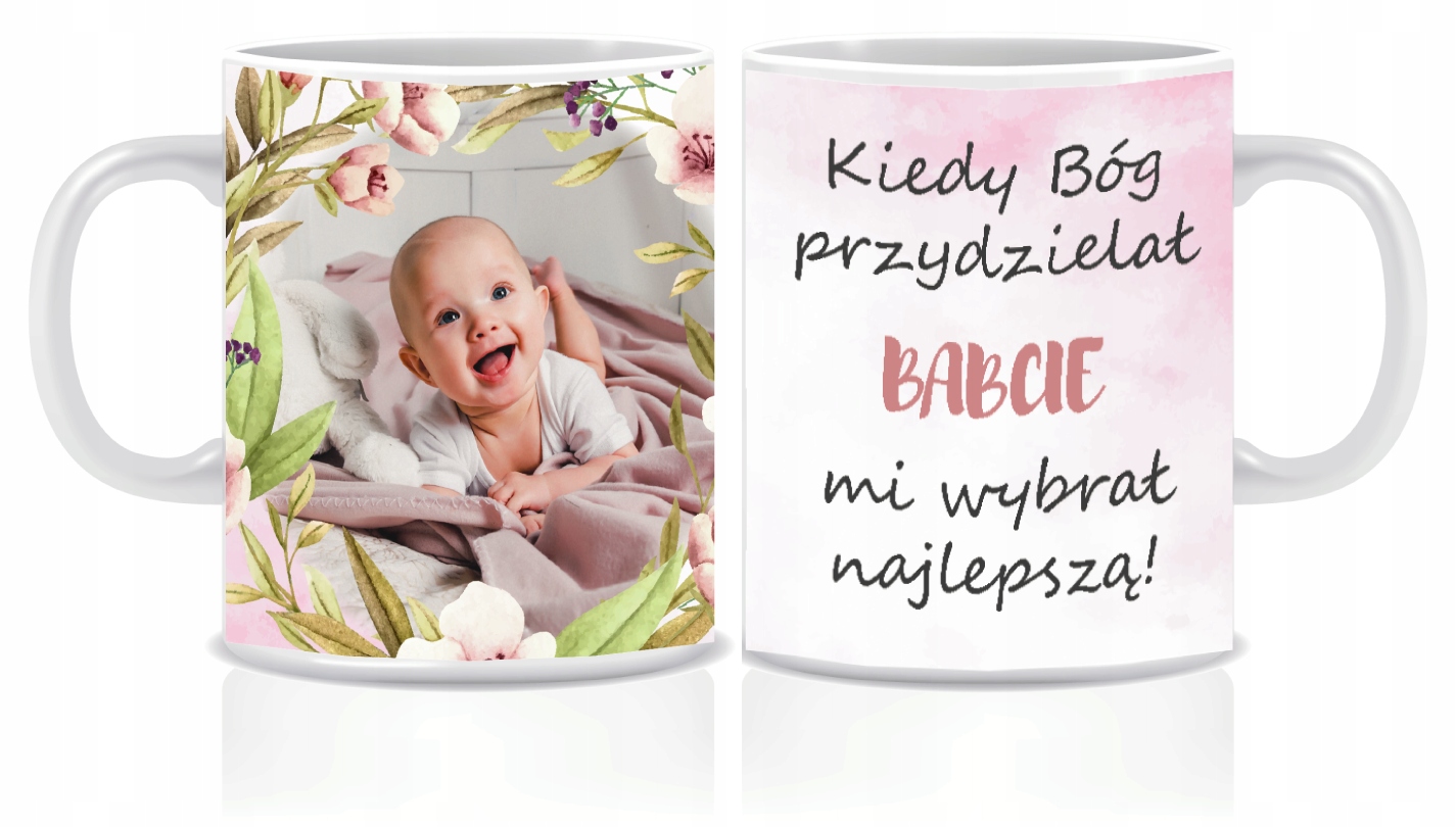 

Kubek ze zdjęciem Dzień Babci Podziękowanie