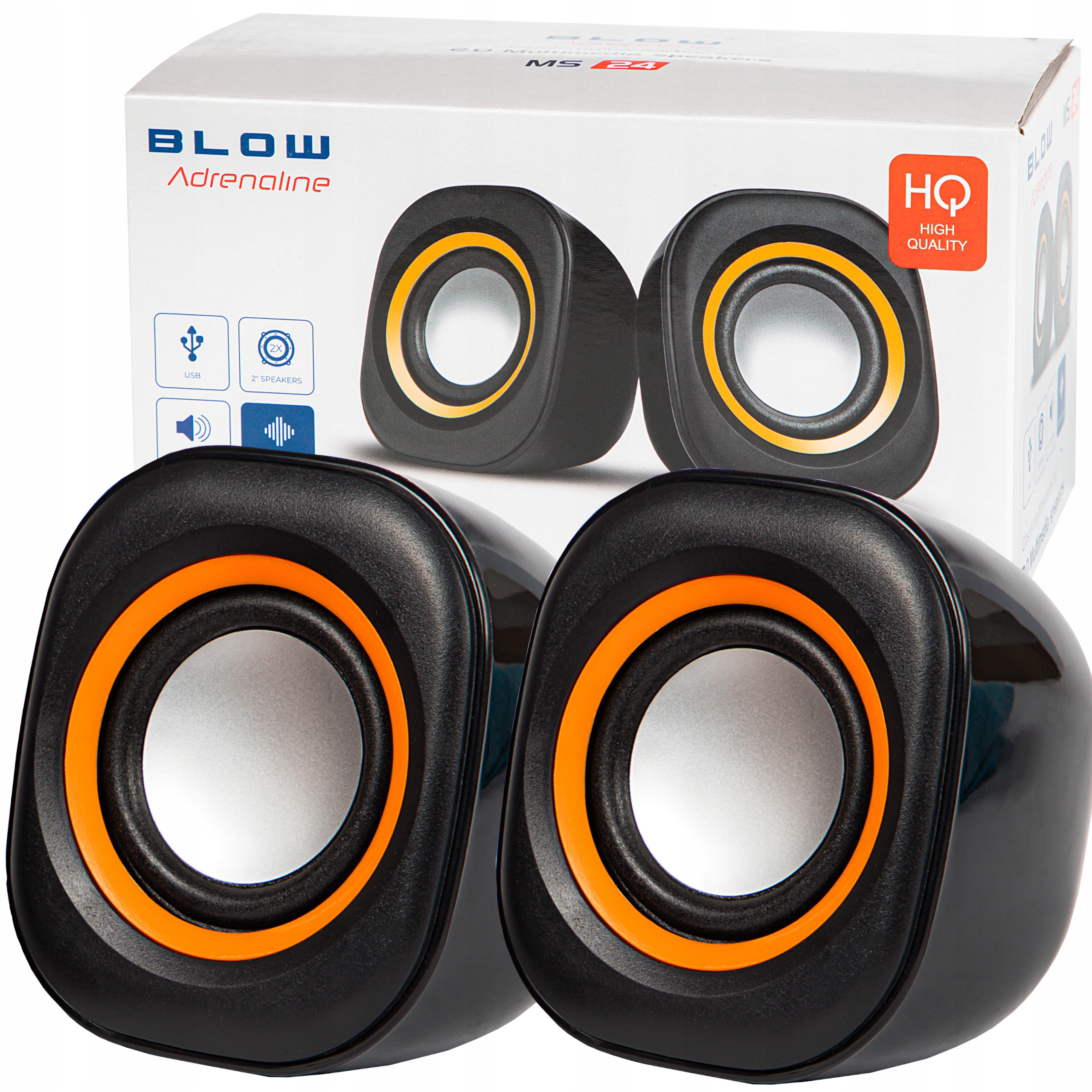 Комплект динамиков 2.0 Blow MS-24 6 Вт черный