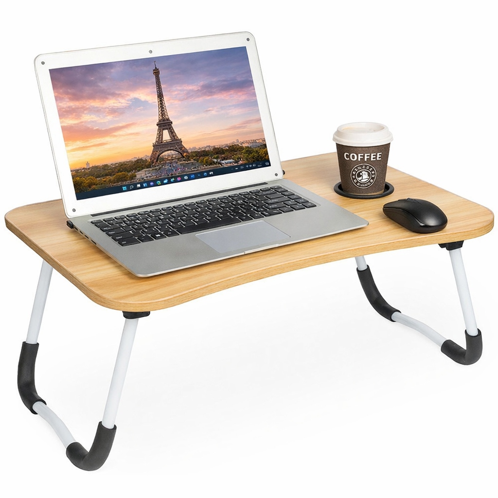 Duży stolik składany pod laptop tablet śniadaniowy podstawka do łóżka taca