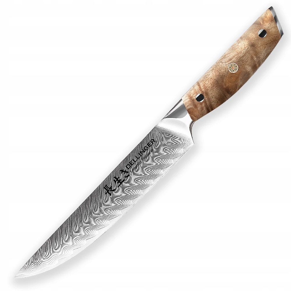 Nôž na plátkovanie Slice 210 mm Dellinger Longevity Damascus Edition
