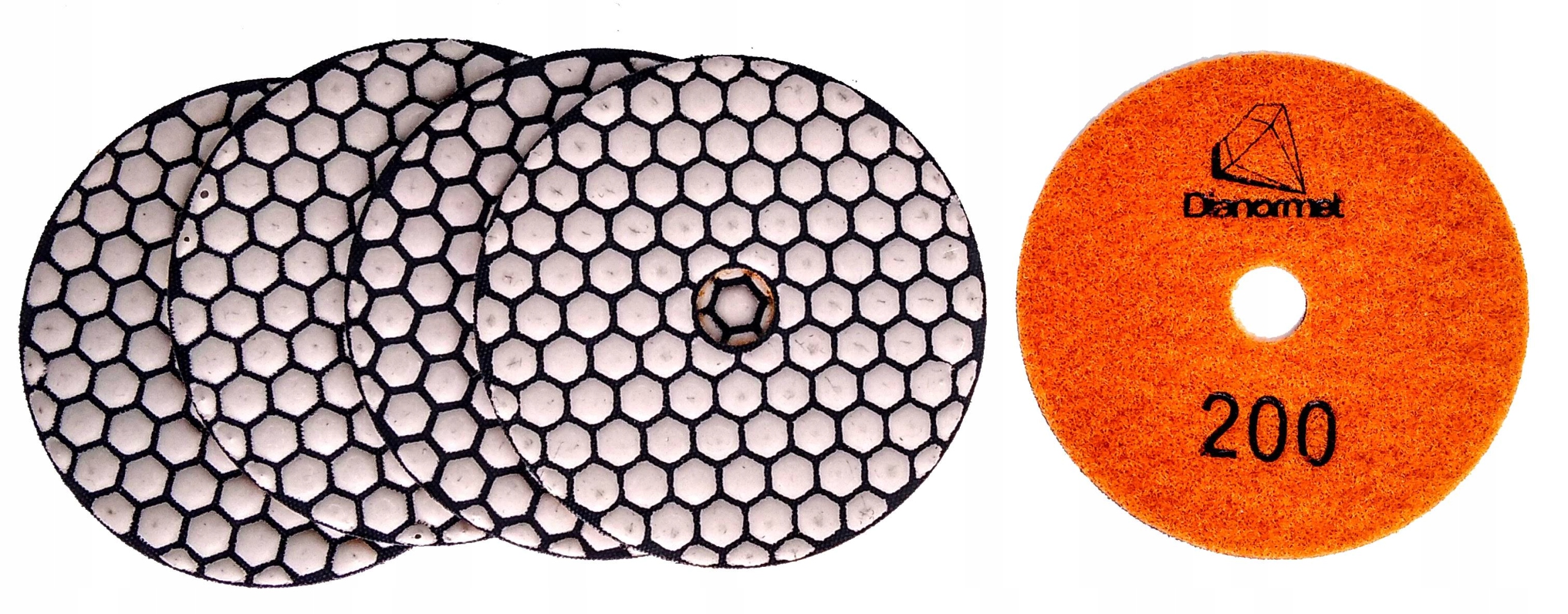 5 TARCZE DIAMENTOWE POLERSKIE DO GRANITU GRESU#200 Marka Dianormet