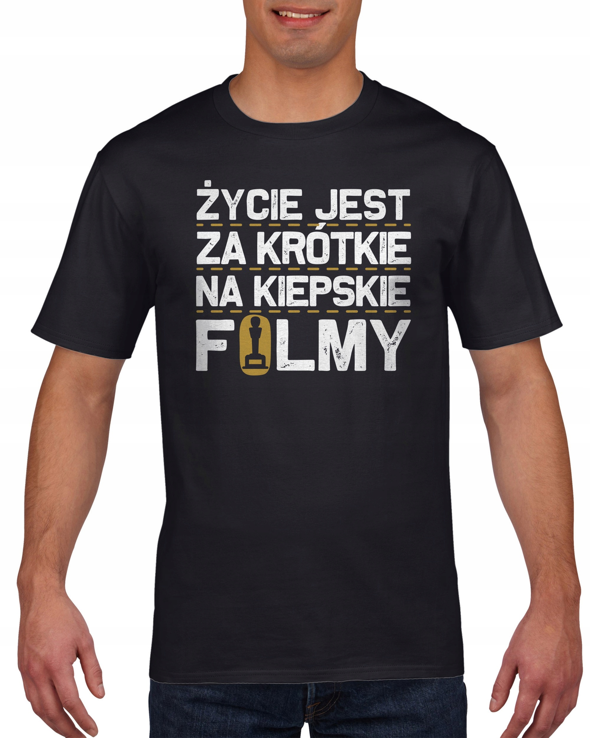 

Koszulka męska Życie jest za krótkie L