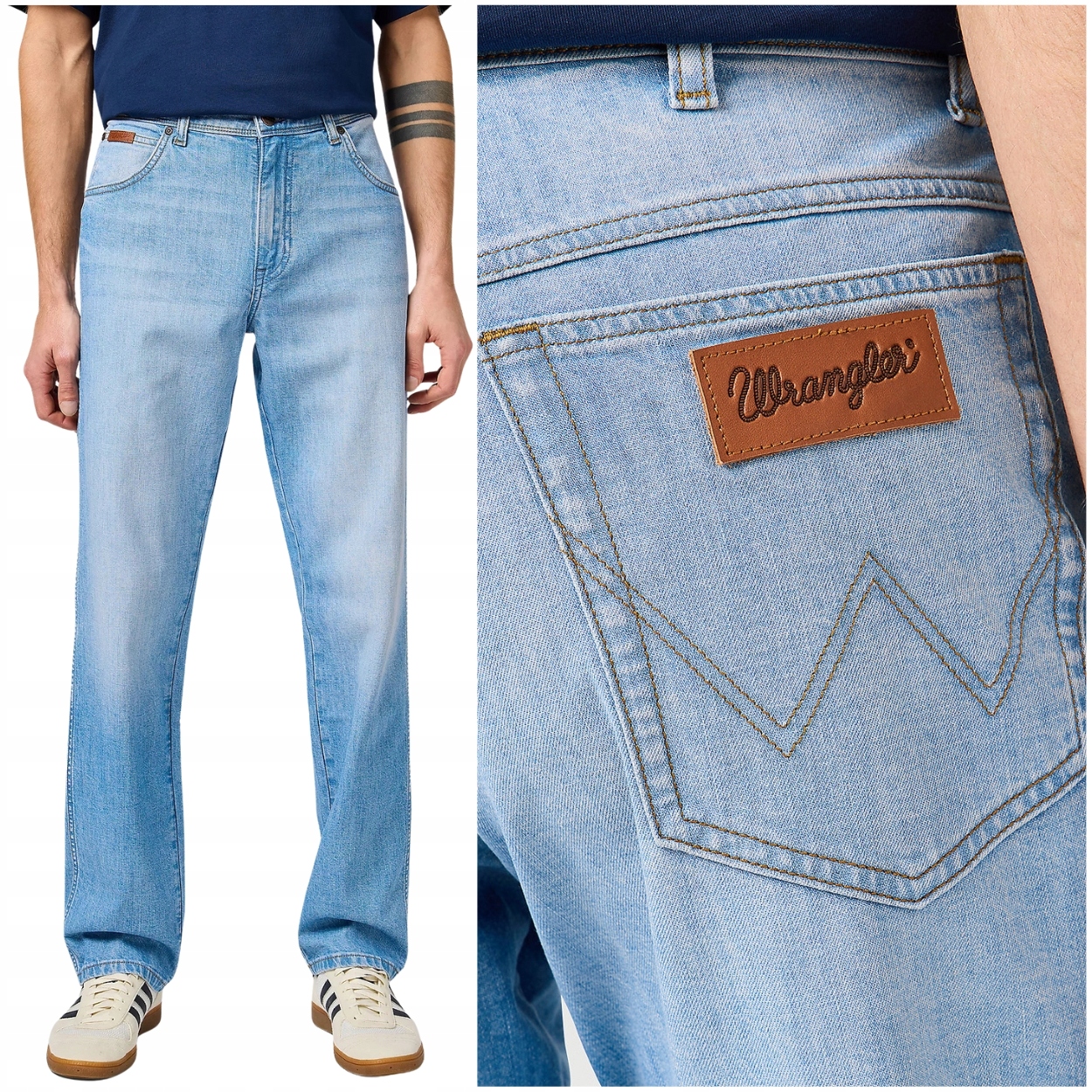 Wrangler Texas Slate Shade klasické jednoduché džínové kalhoty W34 L32
