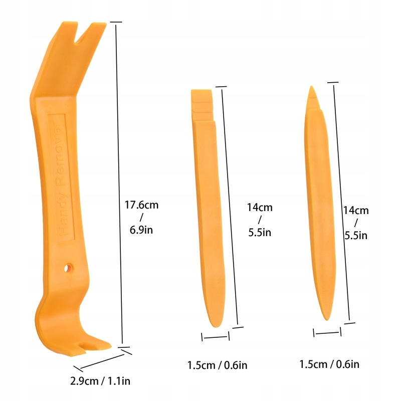 ZESTAW NARZĘDZI DO DEMONTAŻU AUDIO I TAPICERKI AUTA 6 SZT. Producent inny