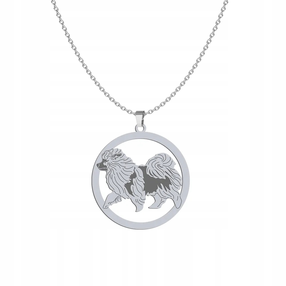 Stříbrný náhrdelník se psem Vlčí špic 925 Žena Šperky Gravírování Bonus