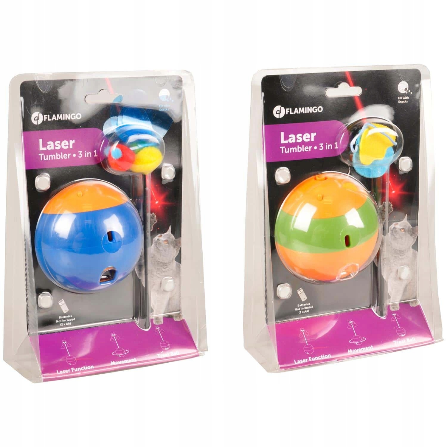 Levně Flamingo Interaktivní hračka lazer 3v1 pro psy i kočky 22,5cm