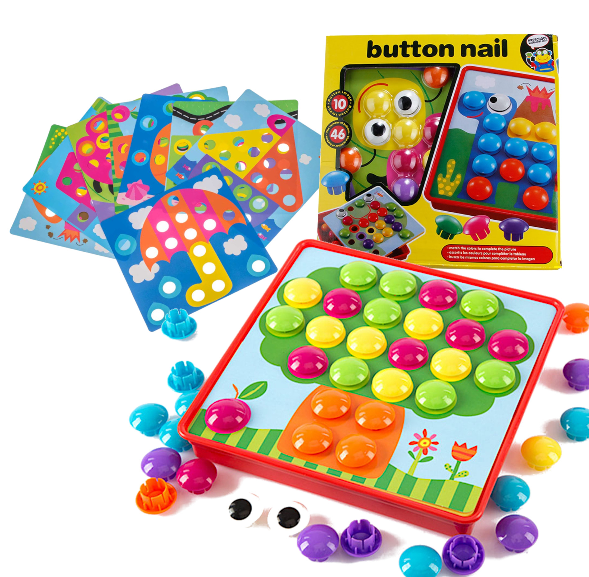 

Układanka Guzikowa Mozaika Edukacyjna Montessori