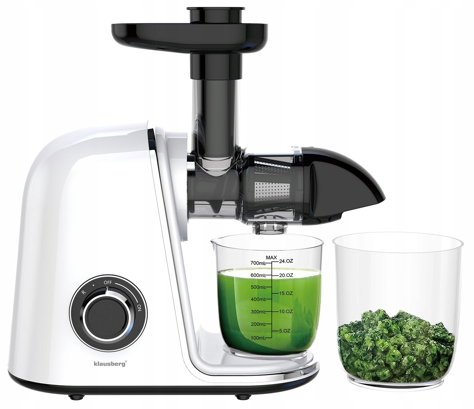 Pomalý odšťavovač 150 W Zeleninová šťava z ovocia Cold Press Klausberg 7869