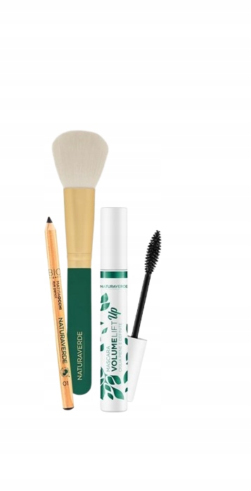 Naturaverde sada kosmetických přípravků – oční linky, řasenka, štětec, bez kartonu