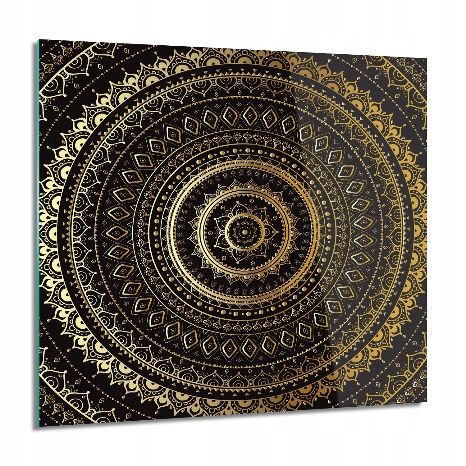 Zlatá mandala vzor Skleněný nástěnný obraz 60x60