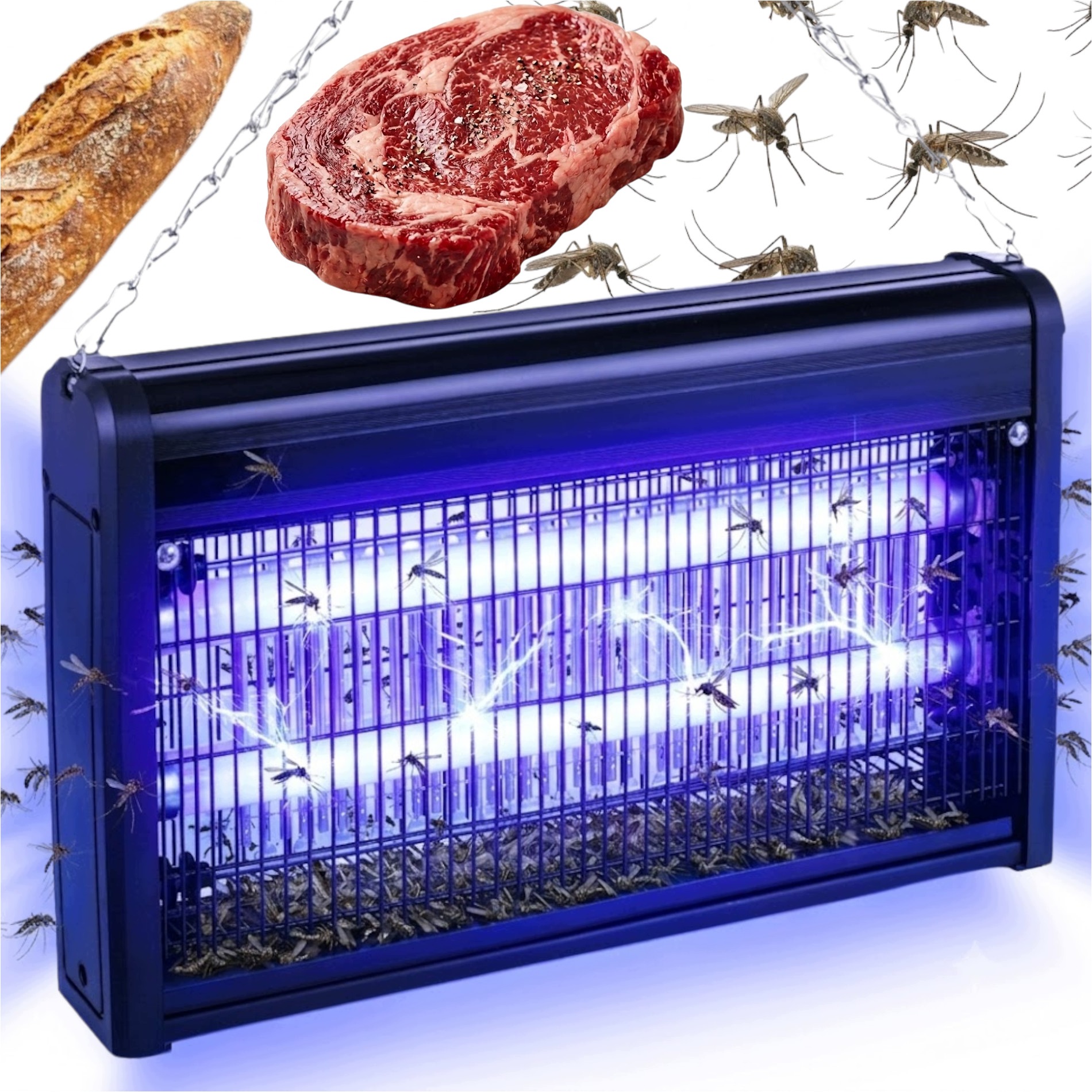 Insekticidní Lampa Proti Komárům Mouchy Vosy Můry Uv S Dálkovým Ovládáním