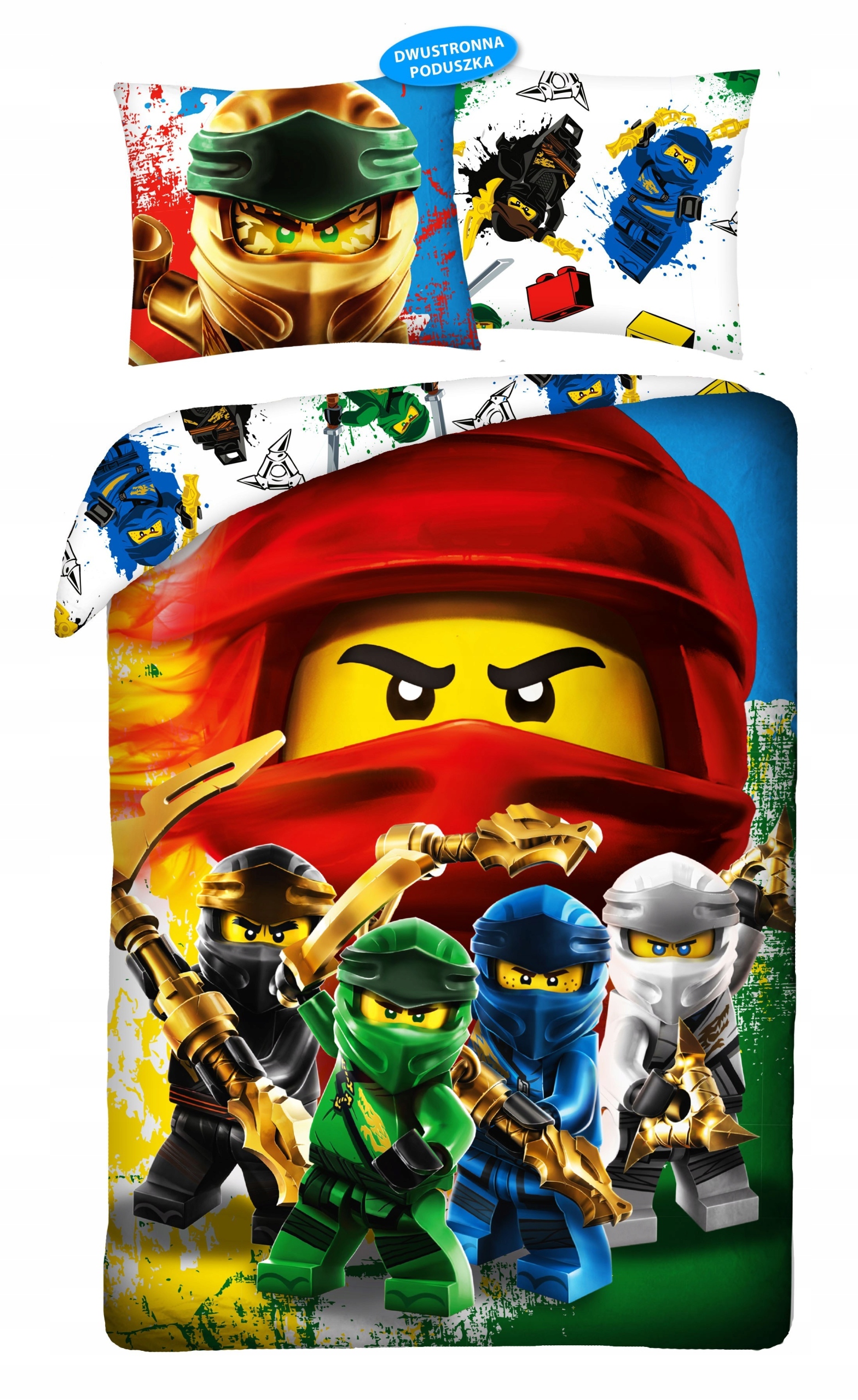 

Pościel Bawełniana 140 X 200 CM Lego Ninjago