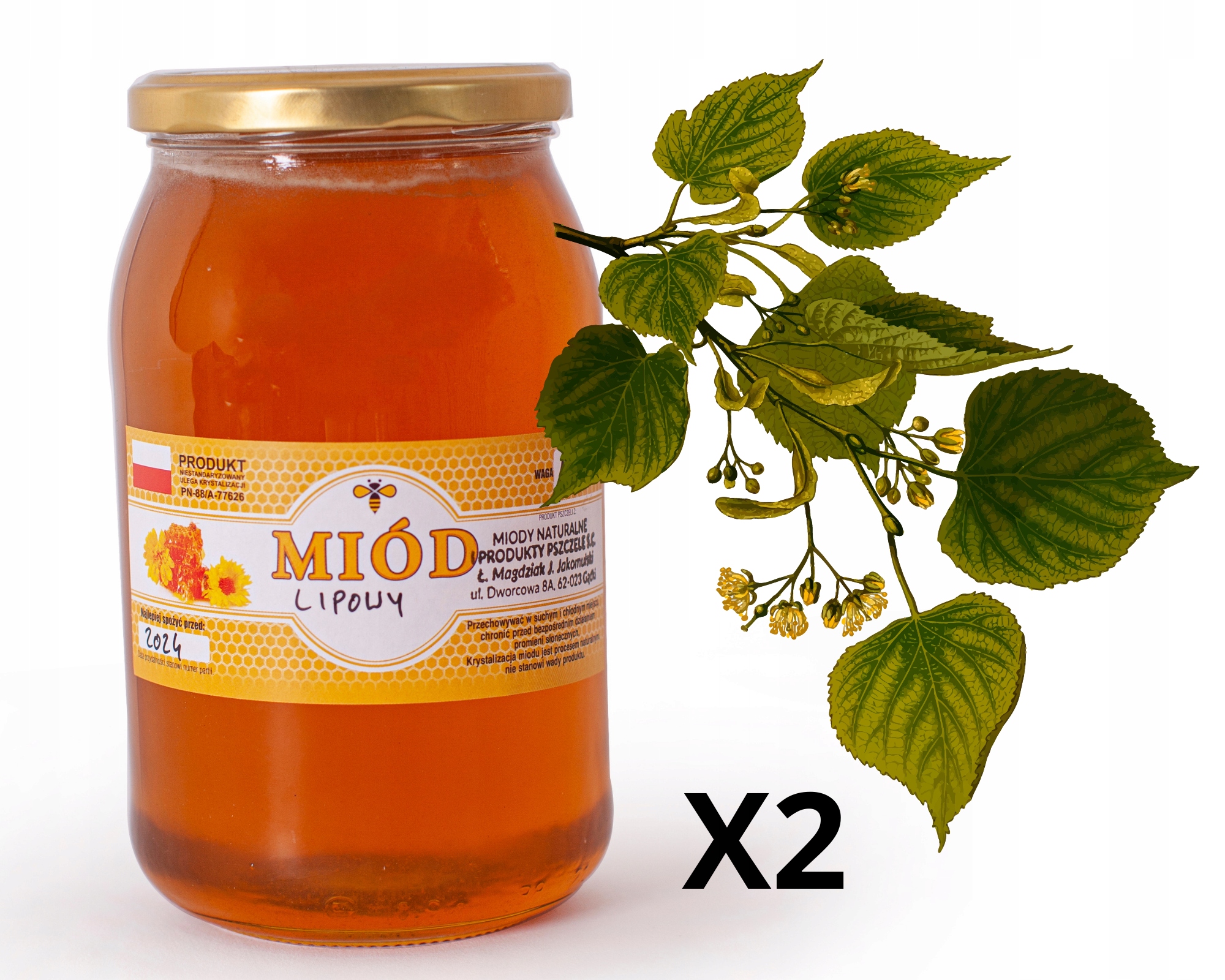 Levně Lipový med 2 x 1 Kg – Samo Zdraví