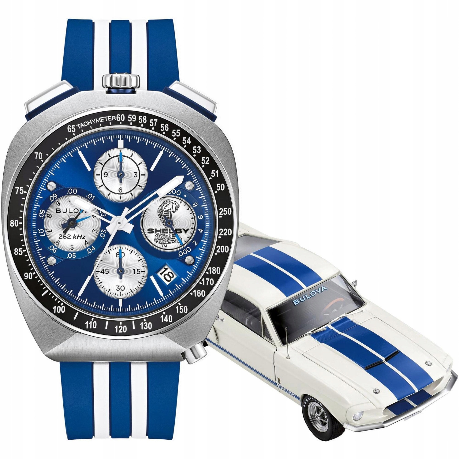 Pánské Hodinky Bulova 98B452 modrý pásek