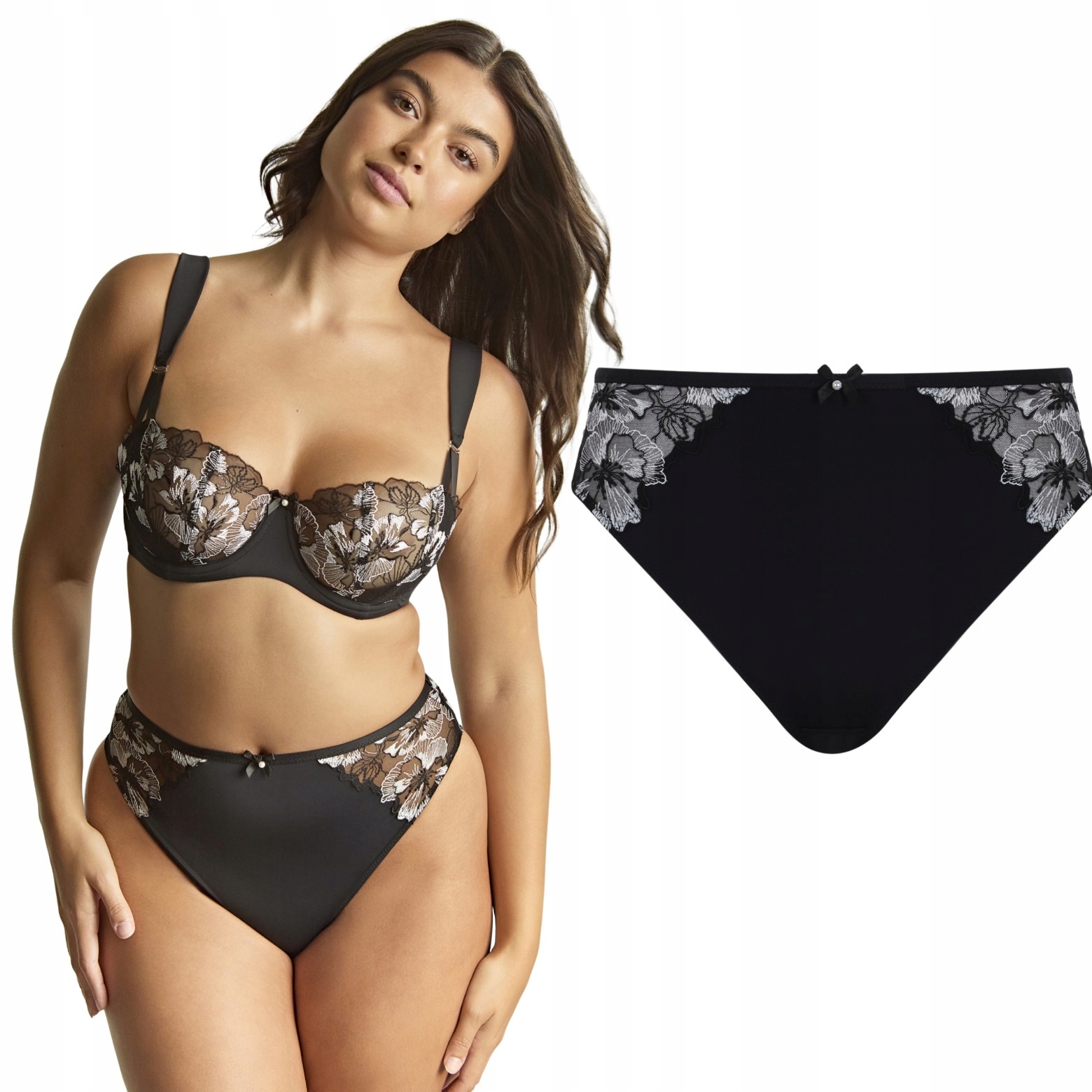 Panache Marlene High Waist Brazilian Brief kalhotky s vysokým pasem, kalhotky, velikost L