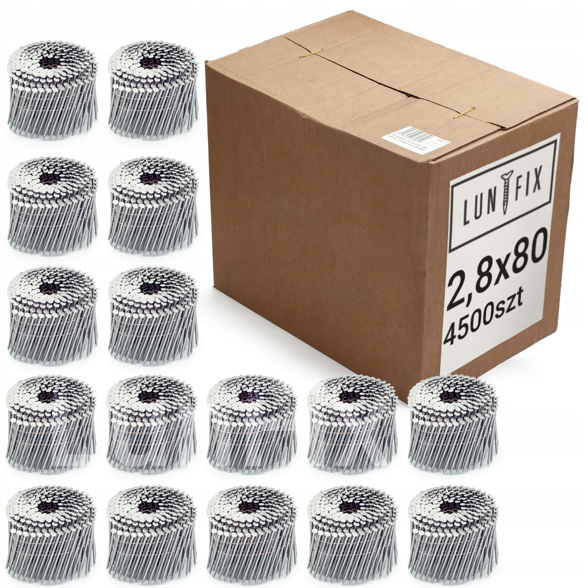 

Gwoździe do gwoździarki 80 mm pierścieniowe 2,8x80