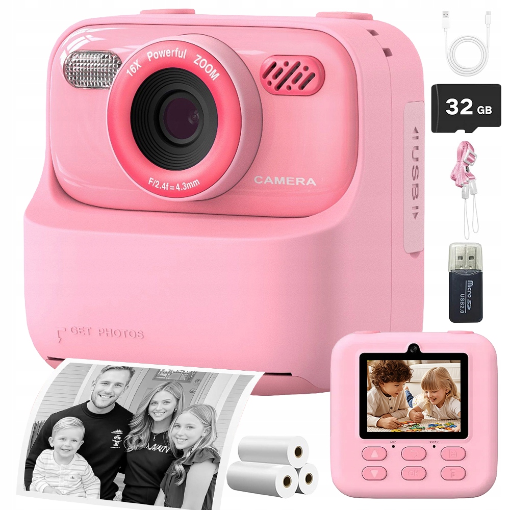 Instantní Digitální Fotoaparát Pro Děti 32 G MP3