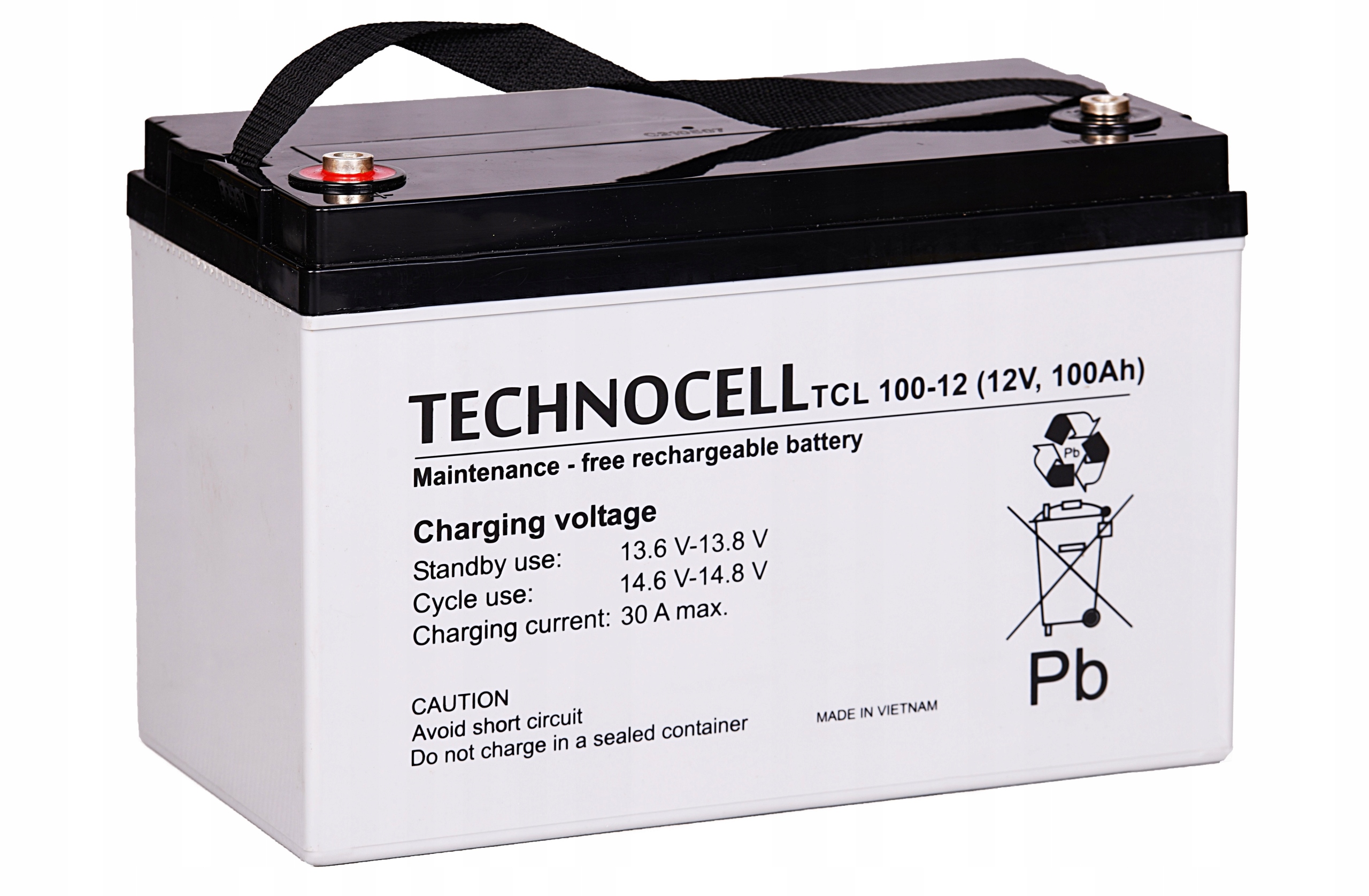 Akumulator Bateria Agm Vrla Technocell Tcl 100Ah 12V TCL100-12 Bezobsługowy
