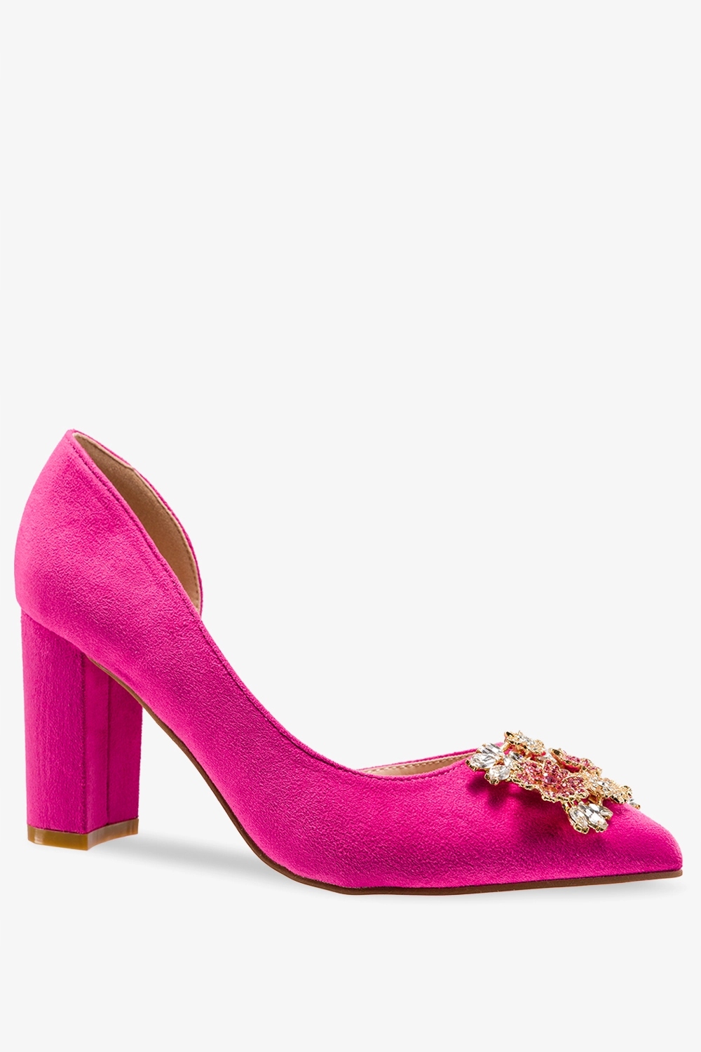 CZÓŁENKA DAMSKIE NA OBCASIE SŁUPKU ELEGANCKIE OZDOBNE KWIATKI LEKKIE r 36 Stan opakowania oryginalne