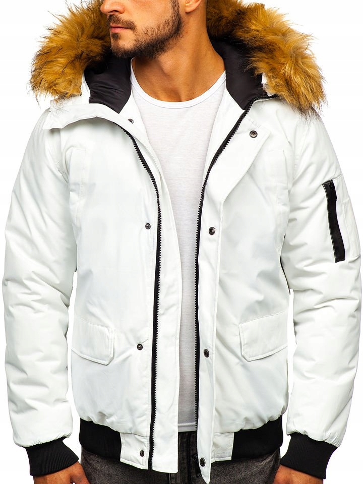 

Kurtka Zimowa Z Kapturem Biała 2019 Denley_l