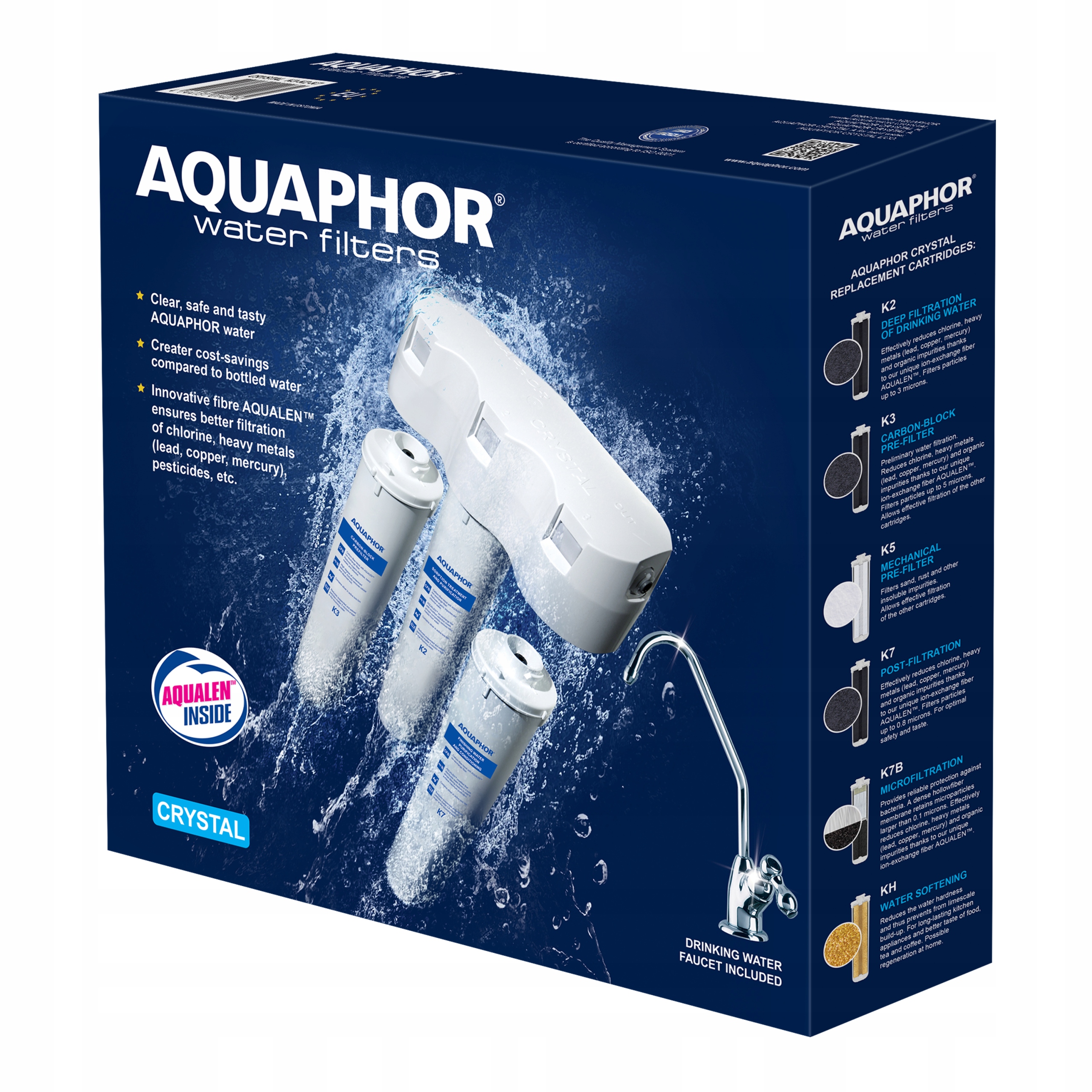 AQUAPHOR FILTR do WODY POD ZLEW pitnej zlewozmywak 3 wkłady 2l/min Stan opakowania oryginalne