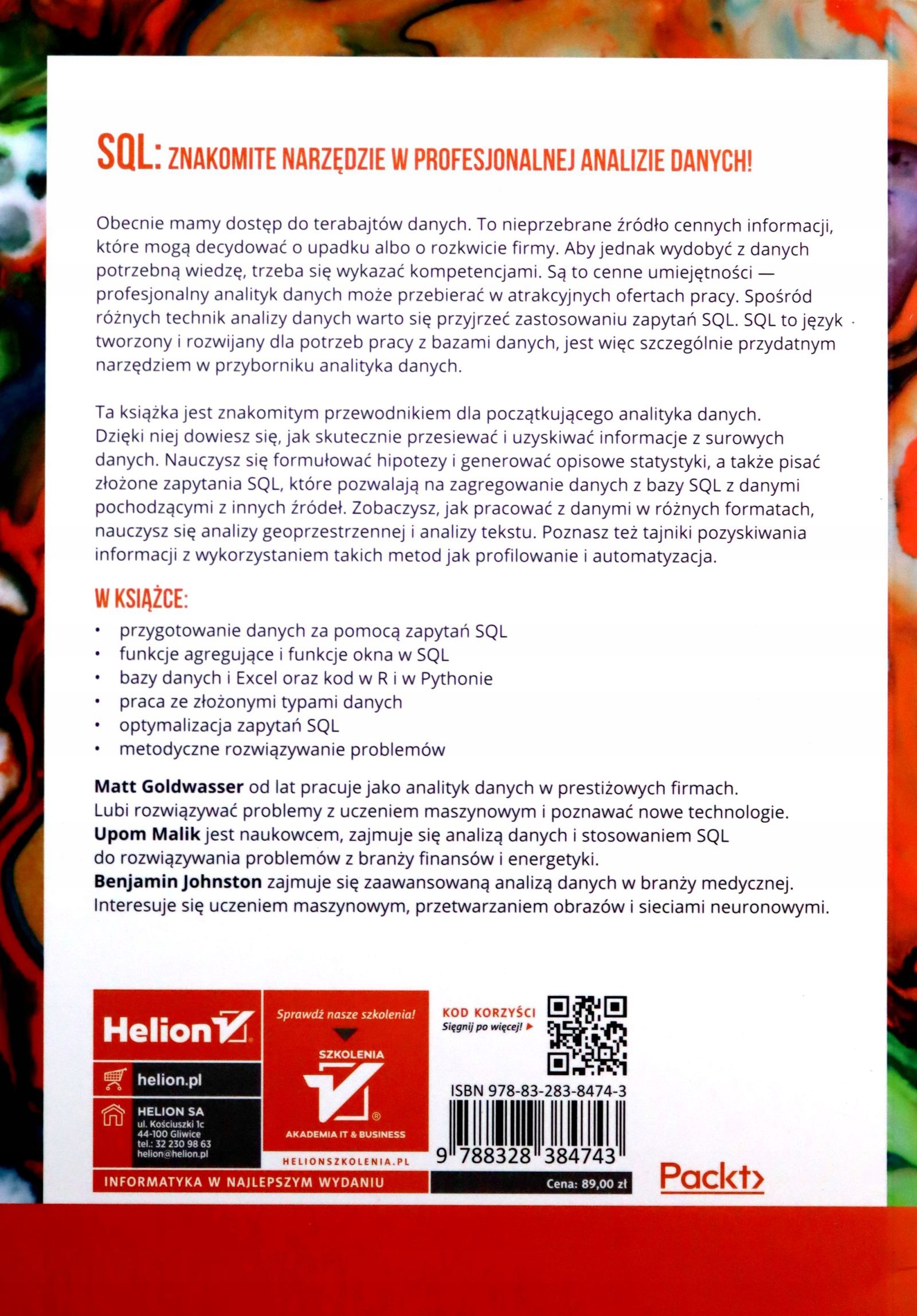 SQL. ANALIZA DANYCH ZA POMOCĄ ZAPYTAŃ. WARSZTATY P Stan opakowania oryginalne