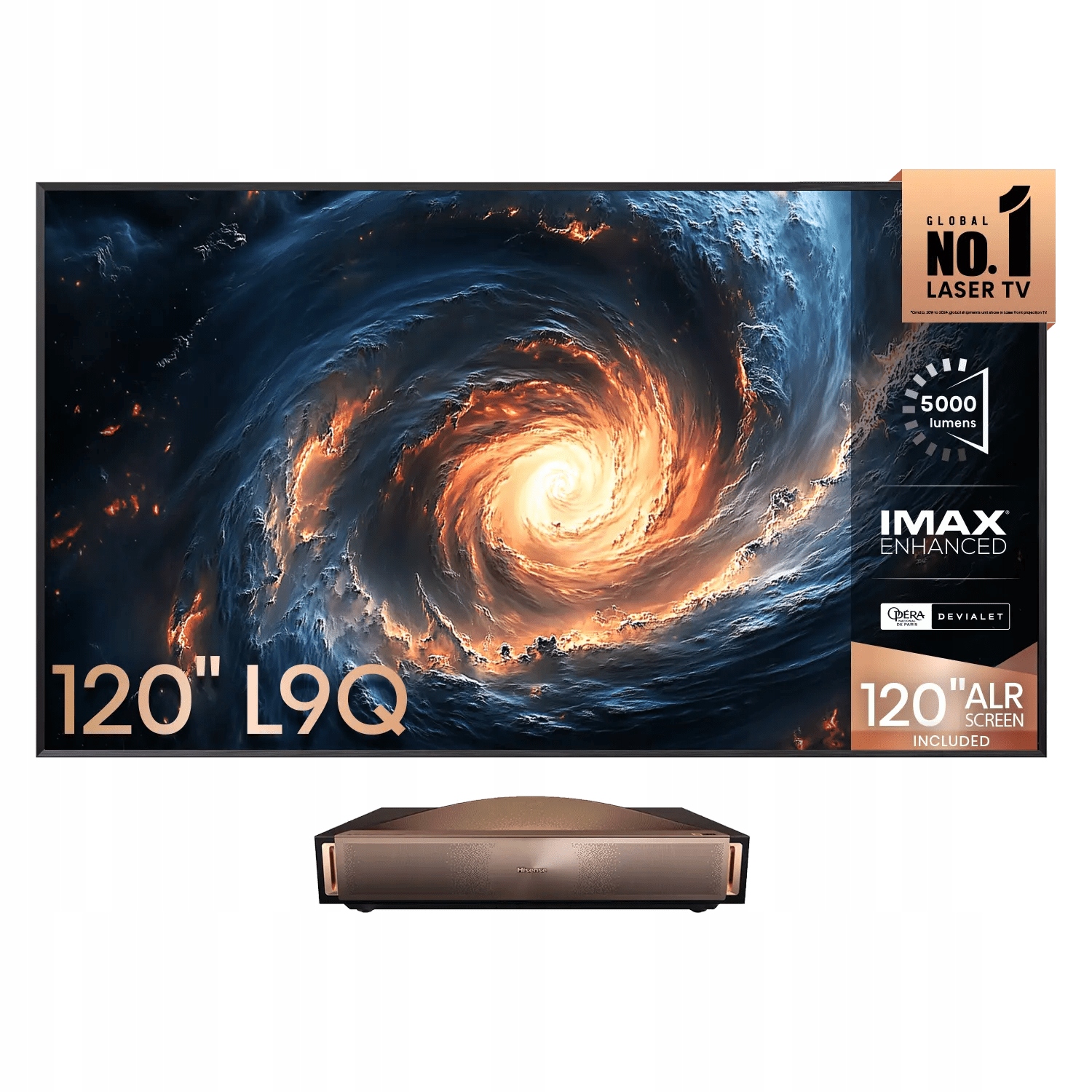Hisense 120L9Q 4K UHD Laser Wi-Fi Bluetooth AirPlay VIDAA OS