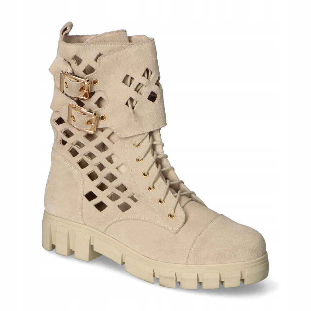 Kotníkové Boty Damiss 615 Latte velur 37